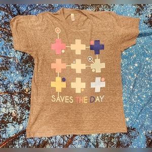 Saves the Day American Apparel Large gray tour shirt